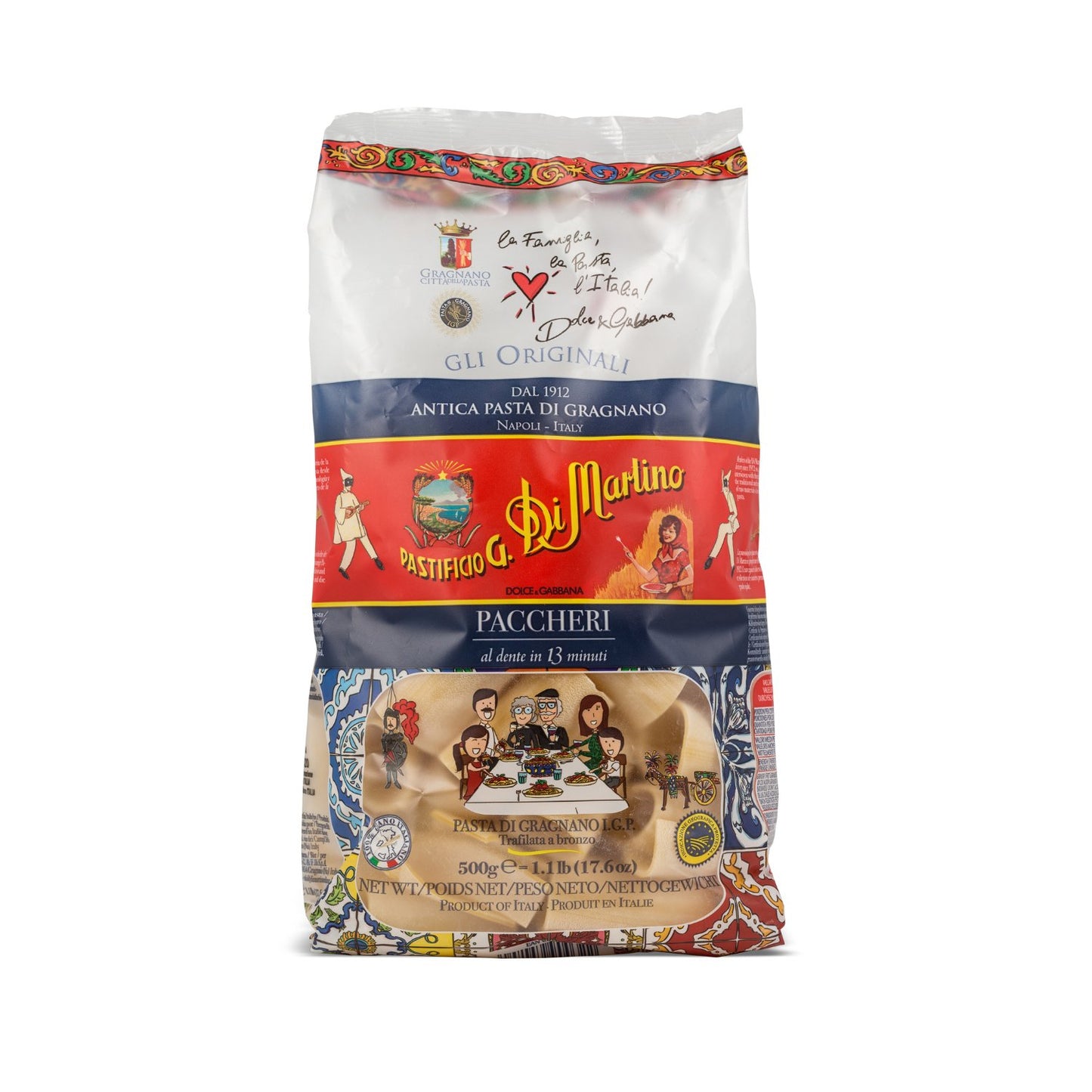 Di Martino Dolce & Gabbana Paccheri Pasta 500g Gragnano IGP | Shop Baruccio | UK Delivery
