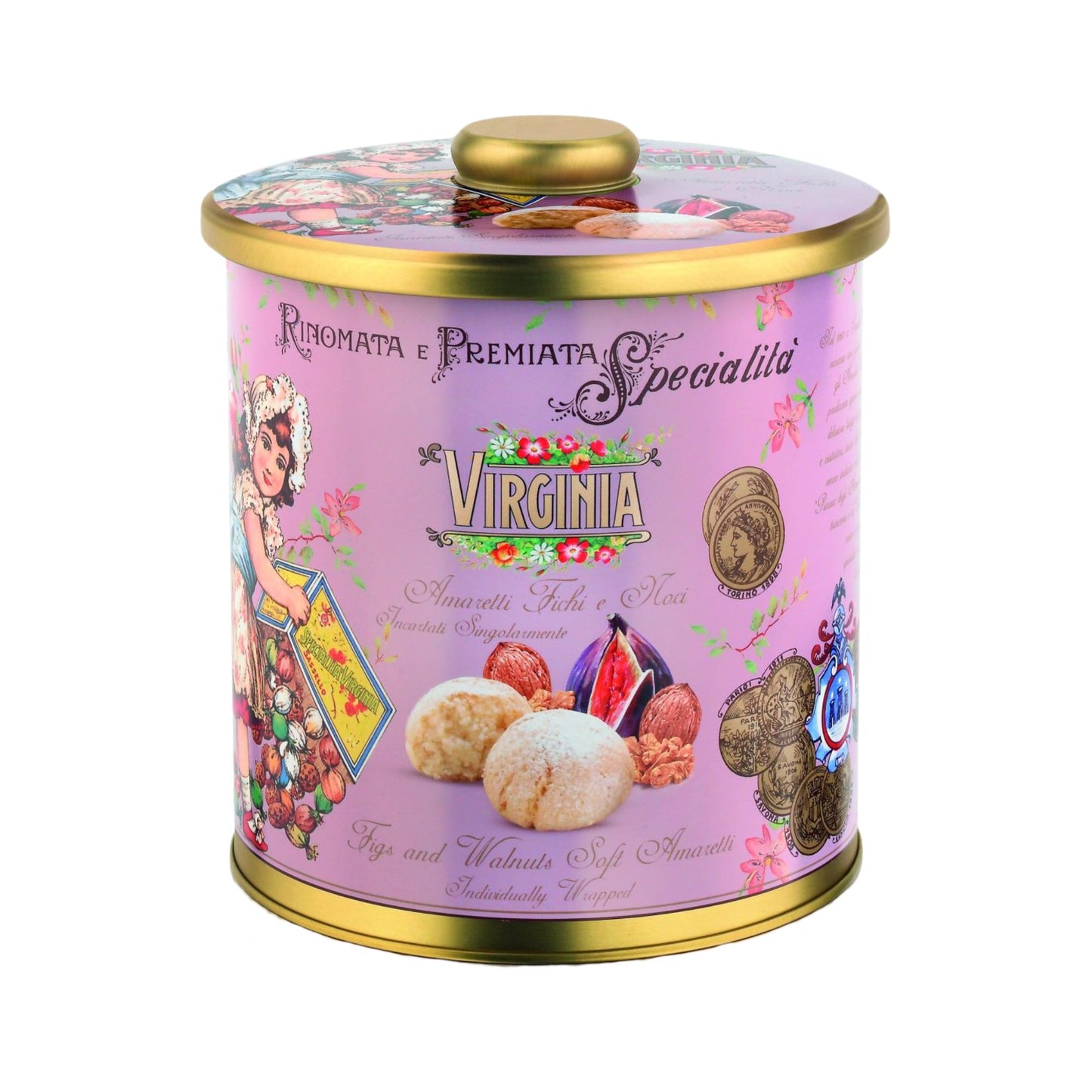 Shop Virginia Soft Amaretti with Figs & Walnuts in Tin 220g | Baruccio
