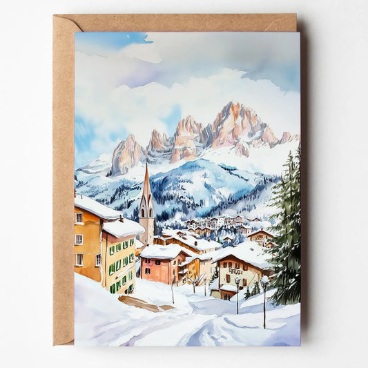 Ski Resort Card Cortina d'Ampezzo Italian Dolomites