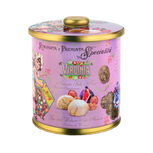 Shop Virginia Soft Amaretti with Figs & Walnuts in Tin 220g | Baruccio